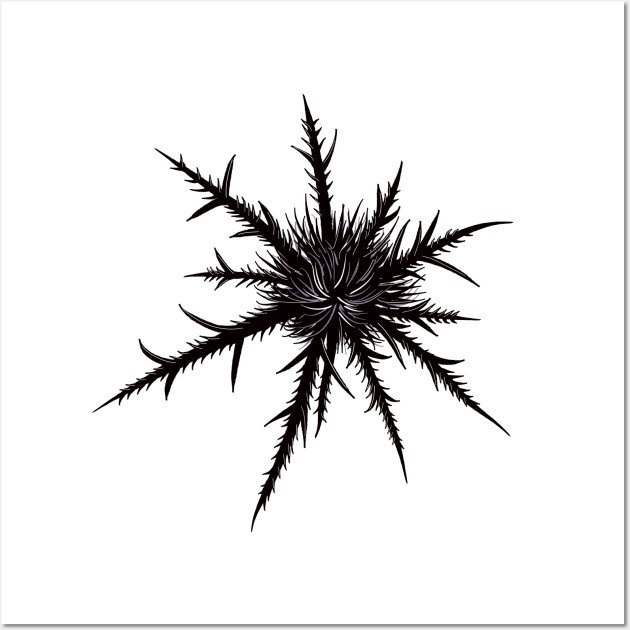 Dry Thistle With Sharp Thorns Gothic Botanical Art Wall Art by Boriana Giormova